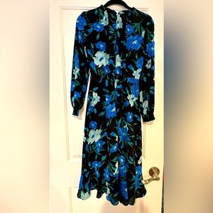 J.crew Chiffon long sleeve floral dress